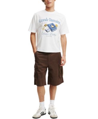 Мужская укороченная футболка с рисунком ИЗ ХЛОПКА