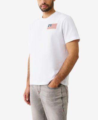 Мужская футболка с подковообразным флагом True Religion с коротким рукавом