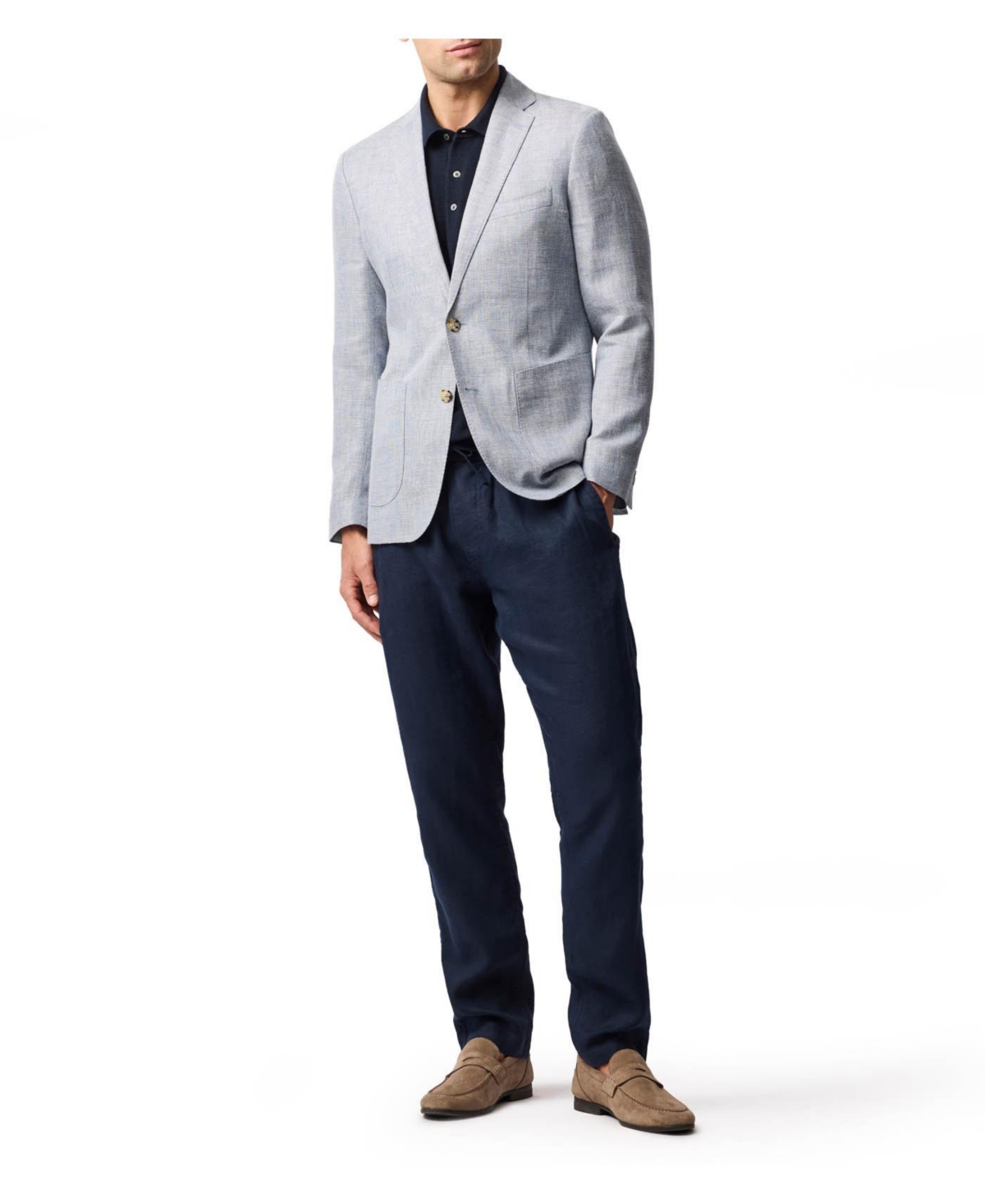 Rodd & Gunn Men's The Cascades Wool & Linen-blend Slim-fit Two-button Blazer In Gray