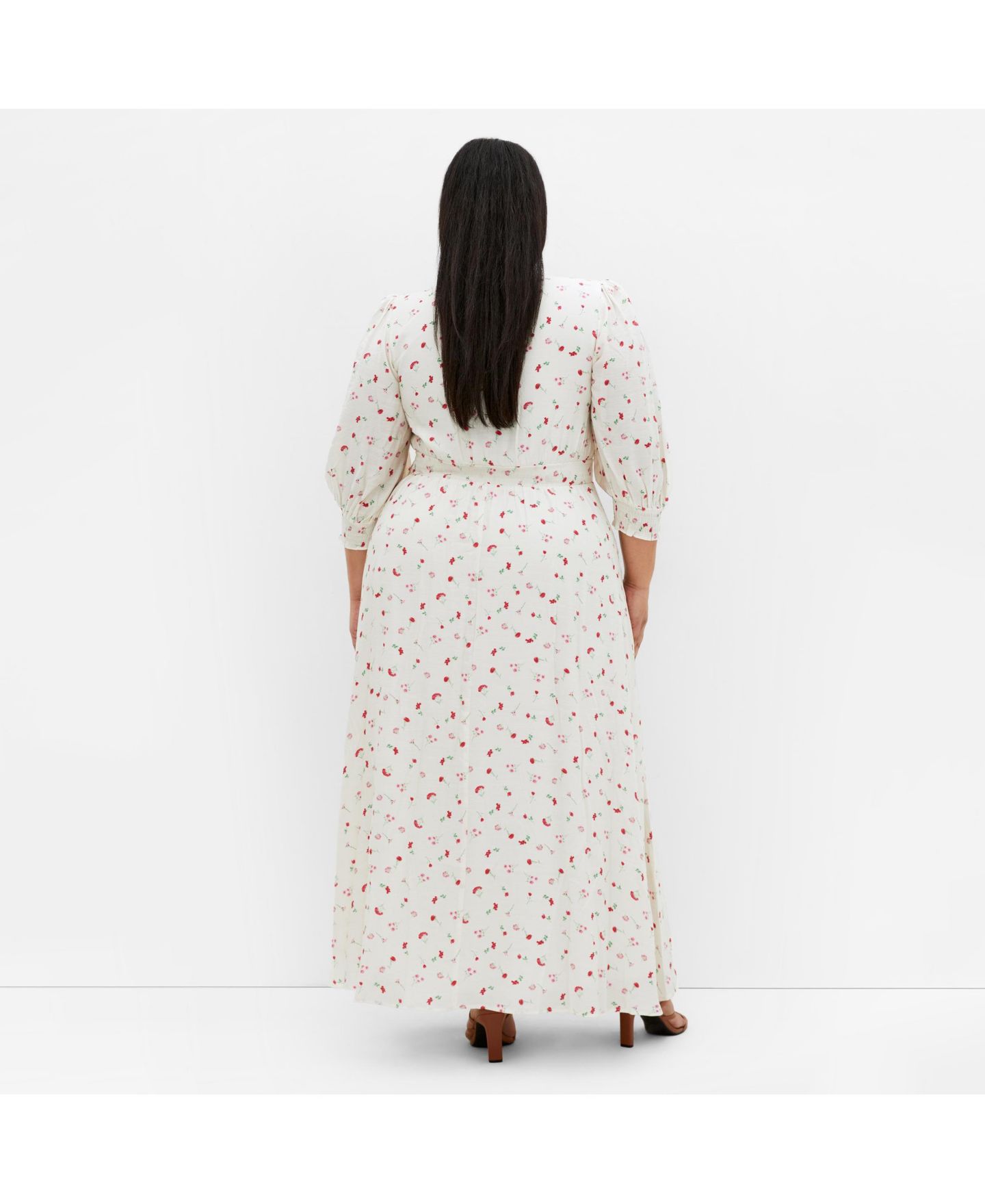 Женское платье CITY CHIC Plus Size Jolene Print Maxi, цвет: Слоновая кость — фото 2