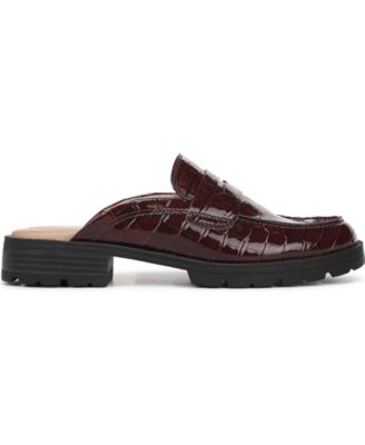 Women's London-Mule Round Toe Lug Sole Mules