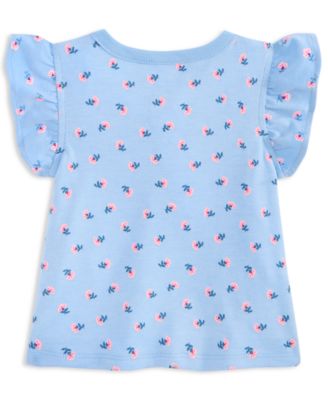 Baby Girls Mix and Match Flutter Sleeve 3-24 Month Floral T-Shirt, Exclusively at Macy's