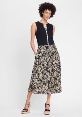 Women's Floral Midi Skirt