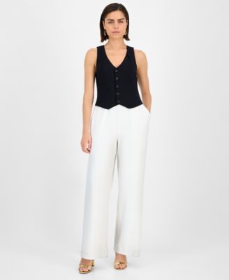Tahari ASL - Women's Colorblocked Vest Jumpsuit