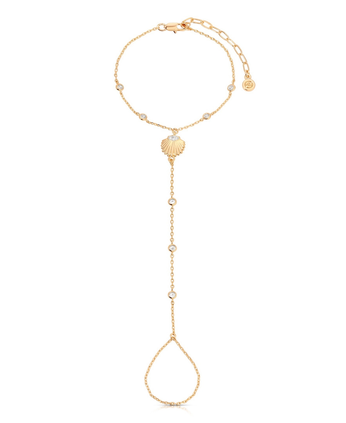 Santorini Shell Hand Chain - Silver