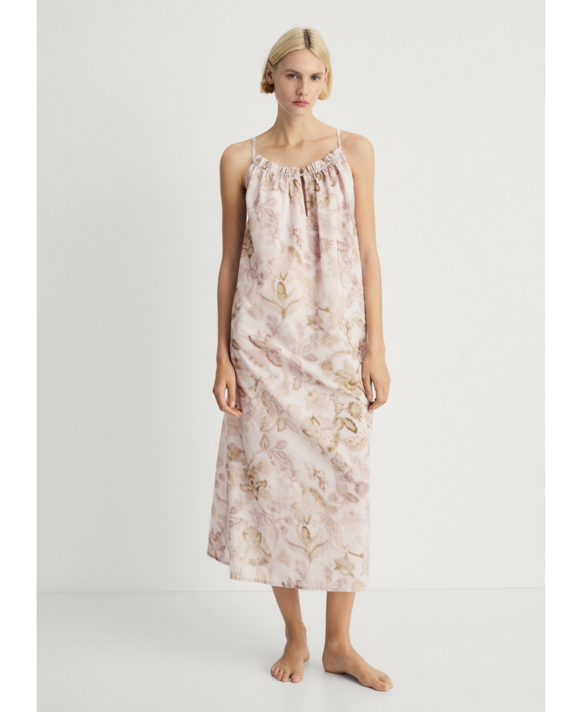 Mango Floral Cotton Nightgown
