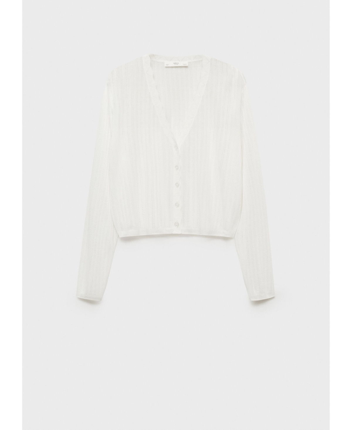 Mango Women's Openwork Detail Pajama Cardigan
