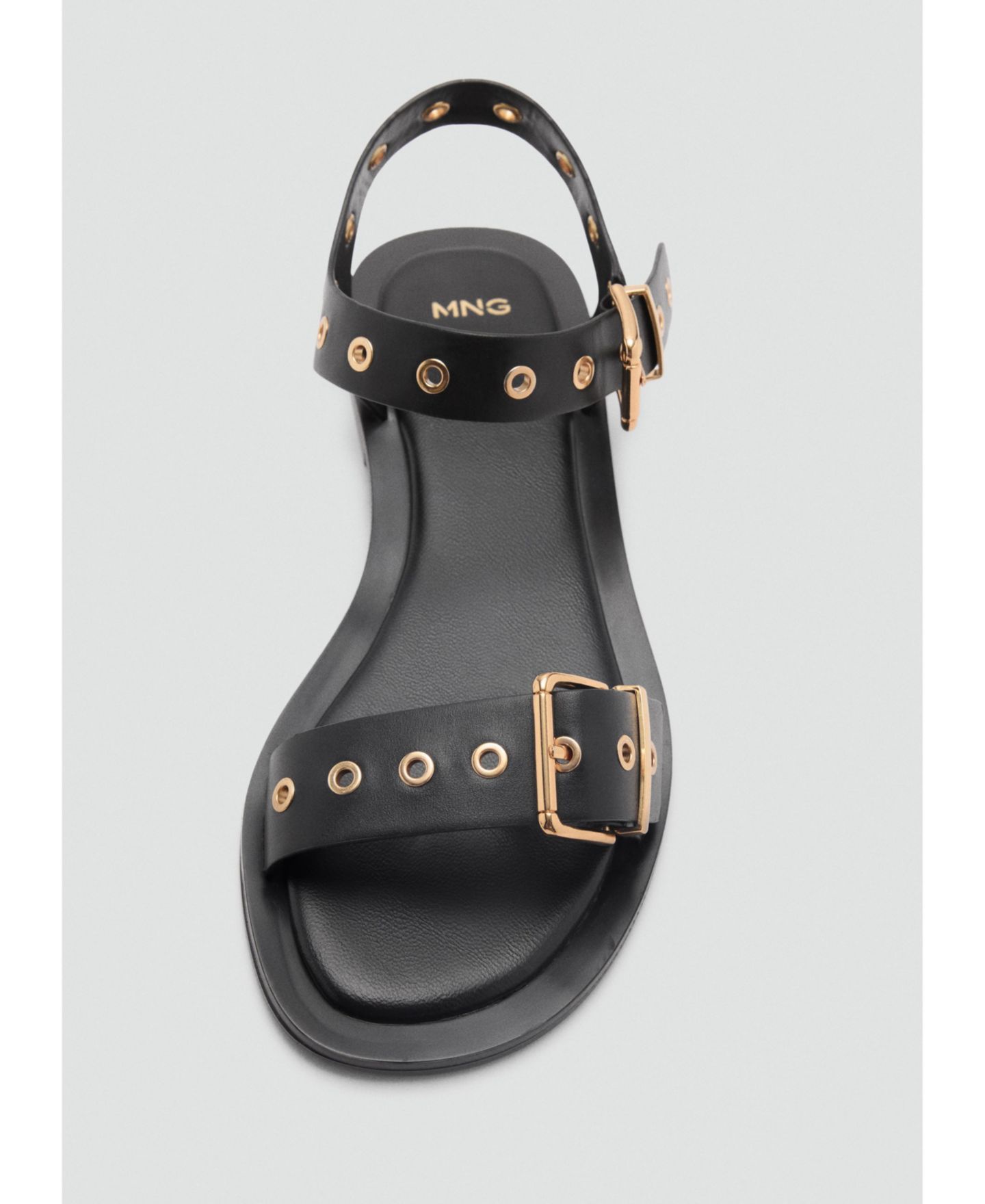 Женские сандалии Mango Die-Cut Straps, цвет: Чёрный — фото 3