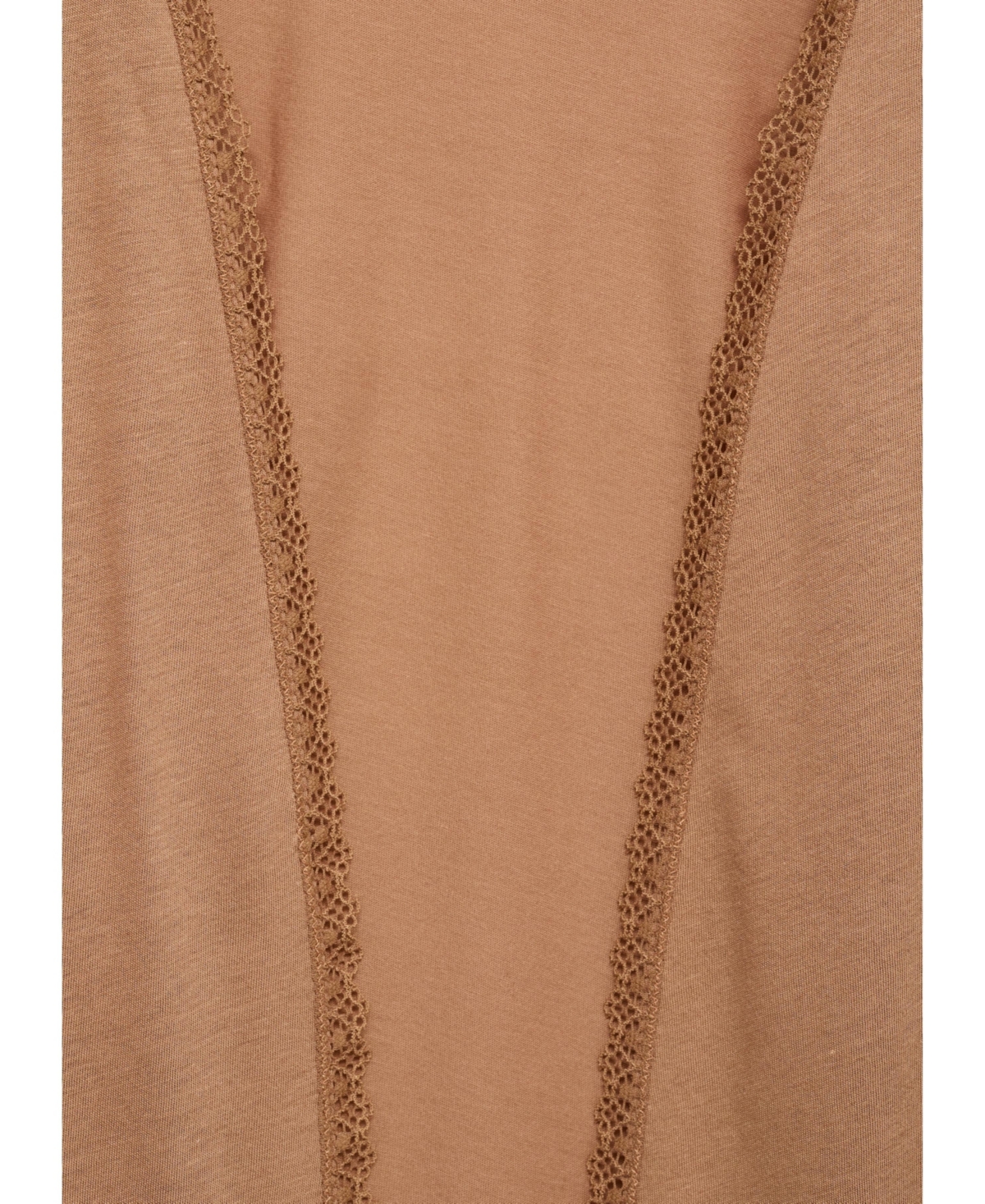 Mango Women's Contrast Lace Cotton Robe