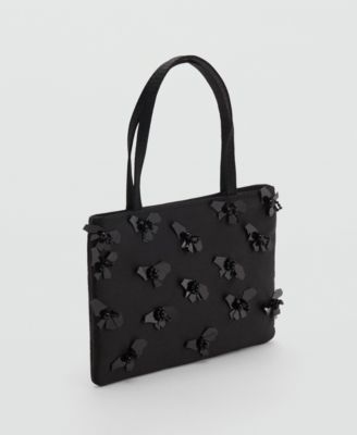 MANGO - Women's Flower Applique Handbag