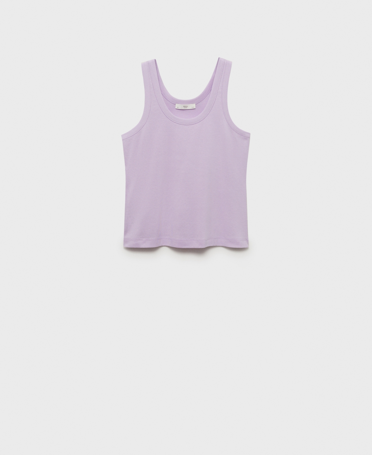 Mango Cotton Strap Top Lilac