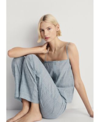 Women's Cotton Striped Woven Seersucker Pajama Pants