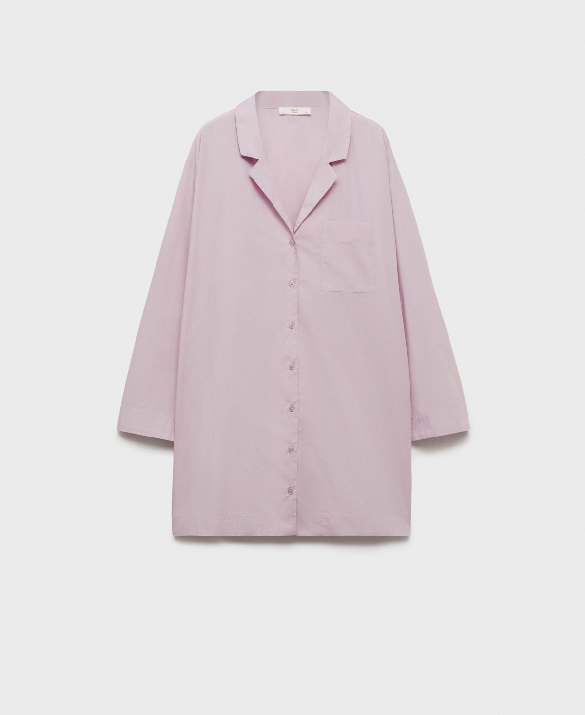 Mango Garment Washed Cotton Nightgown In Purple