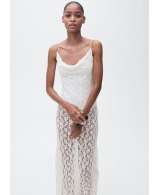knee length dresses for ladies Monna Lace Long Sleeve Mini Dress