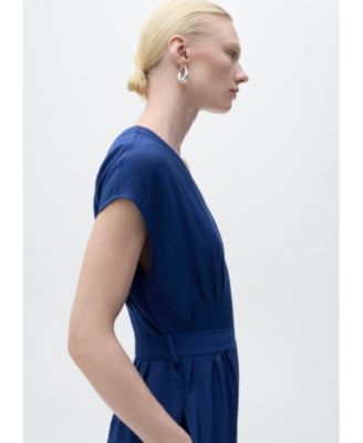 Women's Long Cropped Belted Jumpsuit