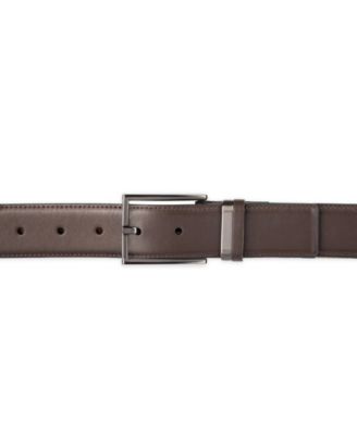 Men's Burnished Edge and Metal Loop Dress Belt