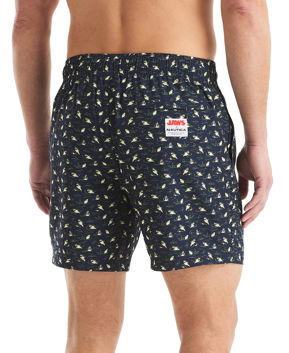 Nautica Jaws X  Men's Classic-fit Active Stretch Quick-dry Printed 6" Swim Trunks