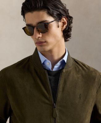 Men's Suede Bomber Jacket
