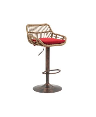 2x Adjustable Swivel Bar Stools with Footrest