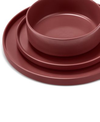 Aaden Matte Stackable 12 Pc. Dinnerware Set, Service for 4, Exclusively at Macy's