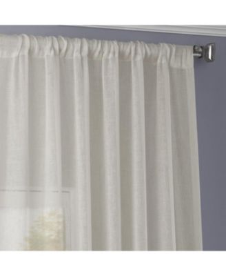 Textured Faux Linen Sheer Curtain