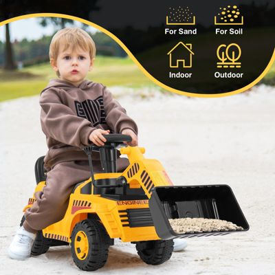 Ride on Bulldozer Excavator Digger Toy with Adjustable Bucket