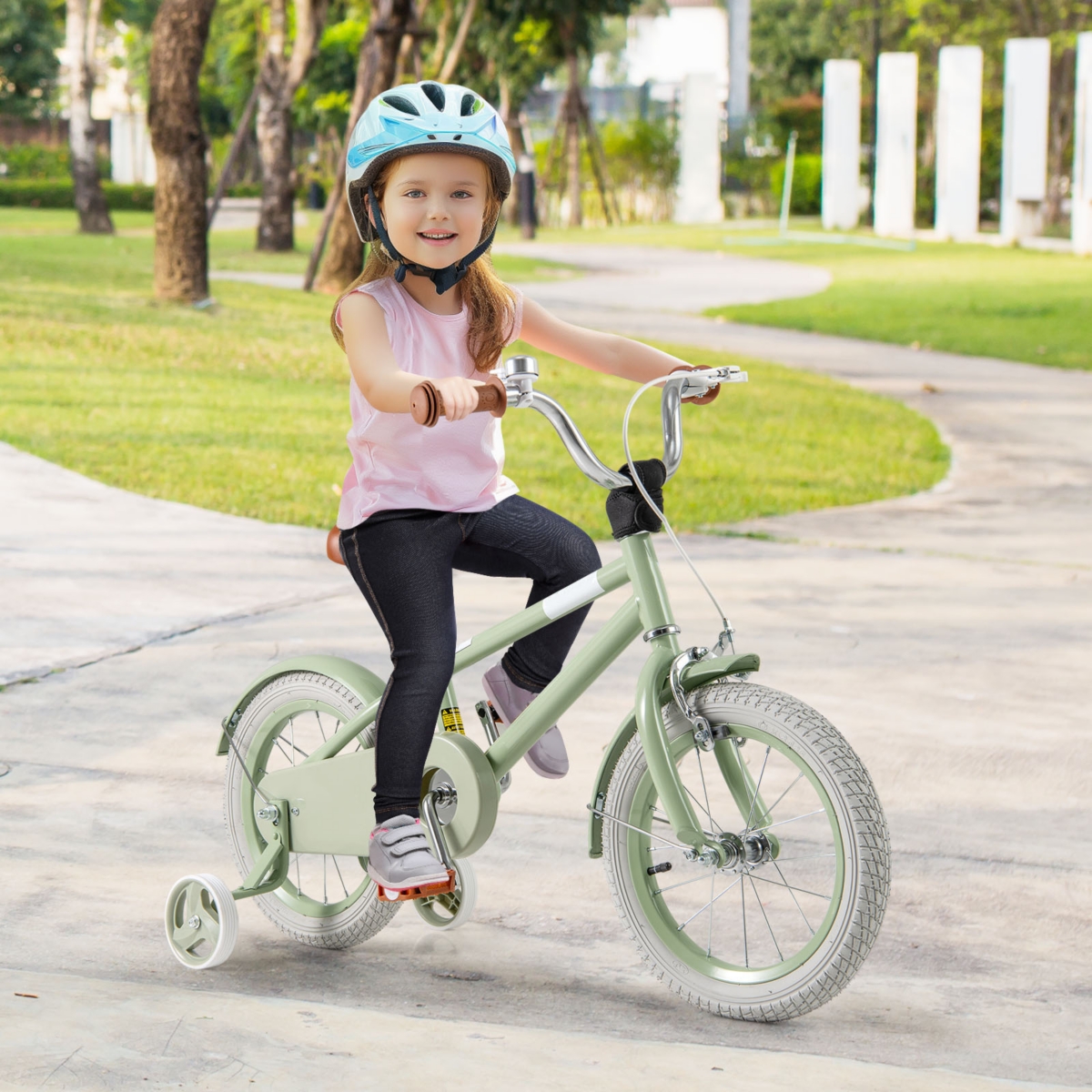 Kids Bike with Adjustable Handlebar and Saddle for Growing Children