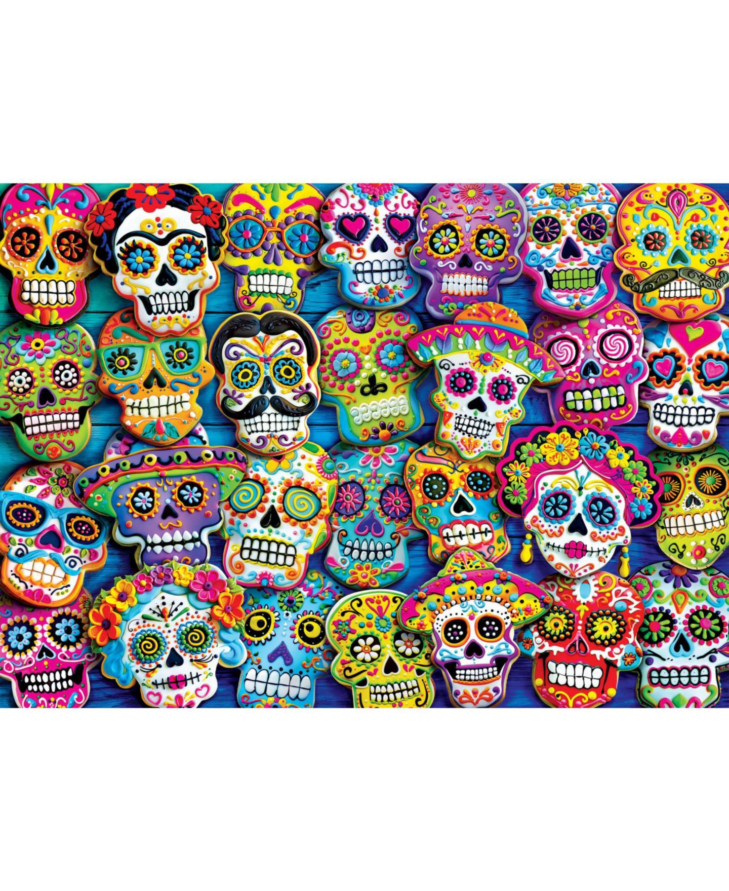 Детский пазл MasterPieces Puzzles Glow in the Dark Sugar Skull Cookies 1000-Piece Puzzle, Ages 14+ — фото 2