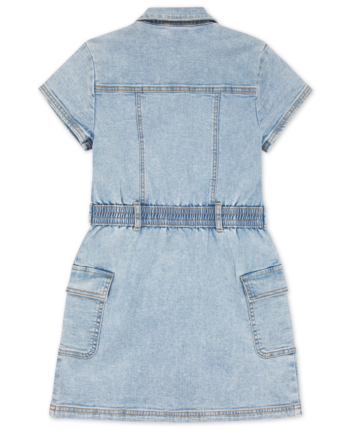 Abercrombie Girls Utility Shirt Dress In Blue