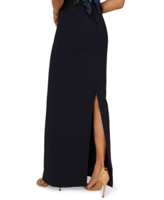 Women's Beaded Off-The-Shoulder Column Dress