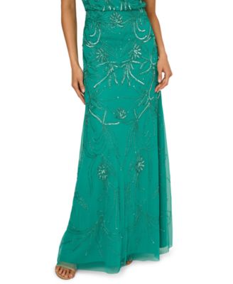 Women's Floral Sequin Gown 