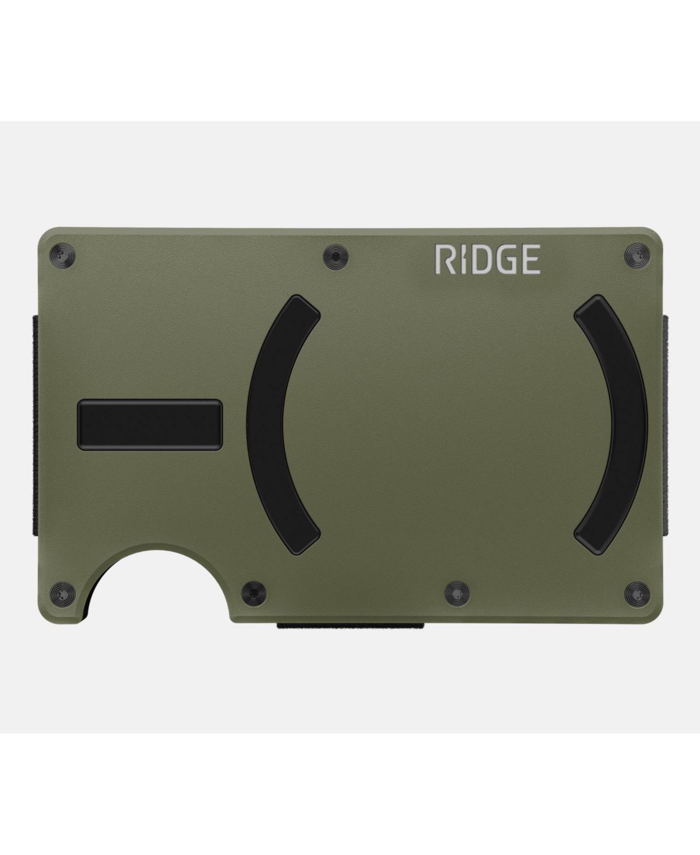 Мужской кошелёк The Ridge RIDGE Wallet for Magsafe - Matte Olive - Cash Strap, цвет: Матовый оливковый — фото 1