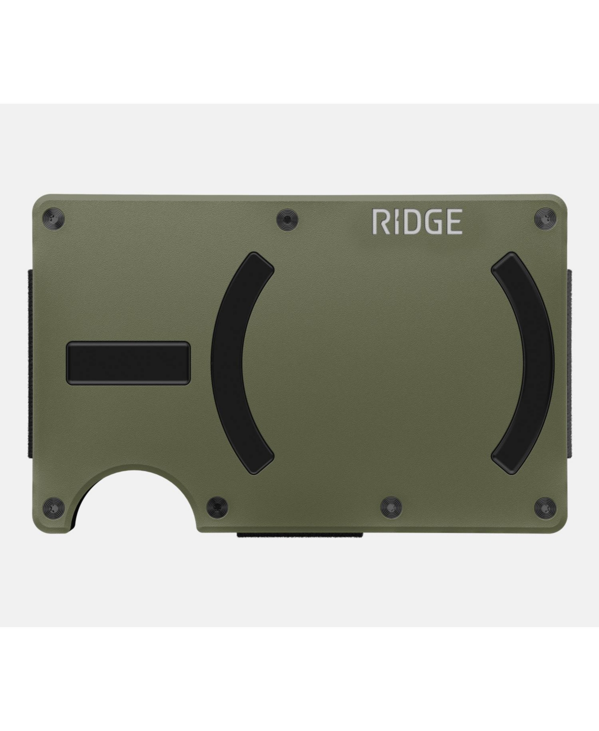 Men's Ridge Wallet For Magsafe - Matte Olive - Cash Strap - Matte olive