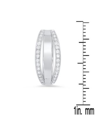 Steeltime Womens Sterling Silver and Simulated Diamonds Layered Huggie Earrings 18790₽