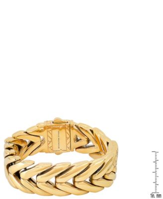 Men’s Heavy Oxidized Stainless-Steel Wheat Chain Bracelet