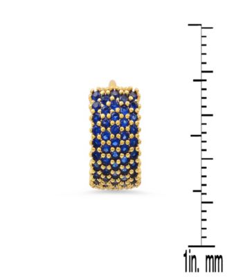 Steeltime Women's 18K Gold Plated Brass Simulated Diamonds Huggie Earrings