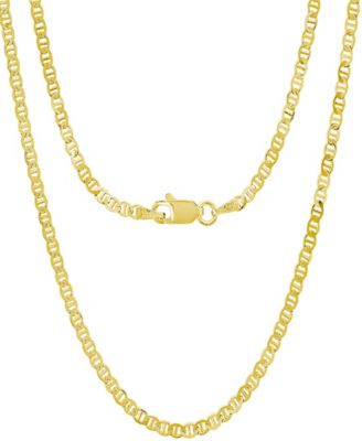 Steeltime Unisex 14K Gold Plated Mariner Superflat Necklace