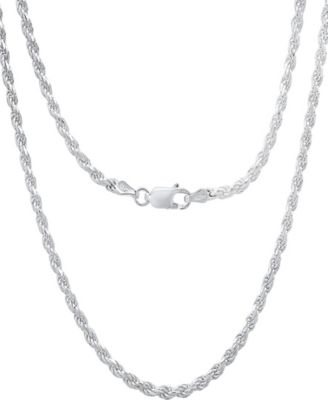 Steeltime Unisex Sterling Silver Rope Chain Necklace 62790₽