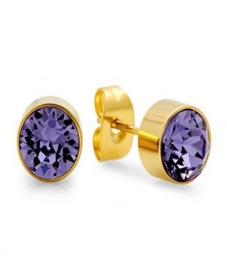 Steeltime Womens 18Kt Gold-Plated Stainless-Steel Stud Earrings 12390₽