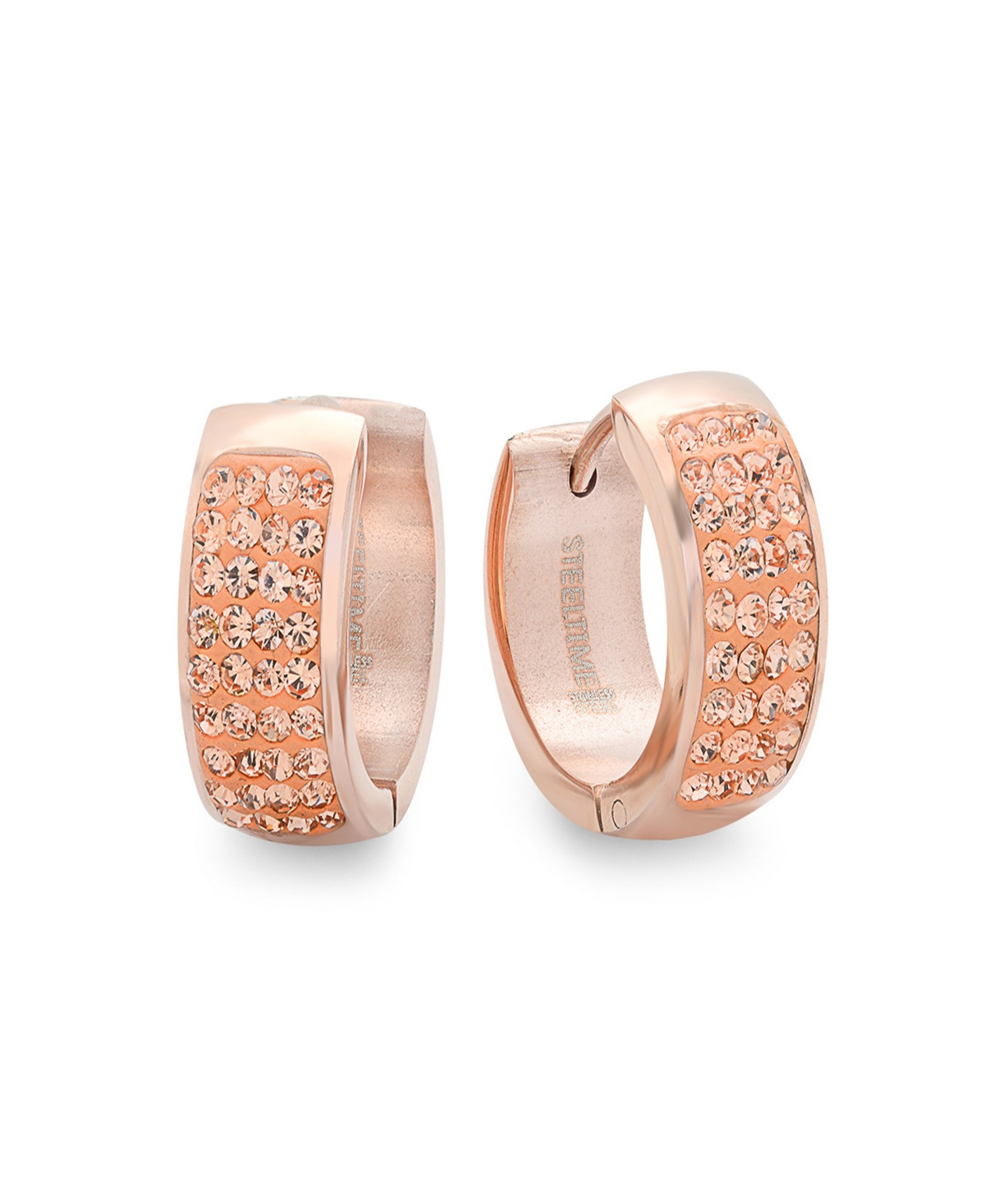 Women's 18K Rose Gold Plated Huggie Earrings - Rose Gold
