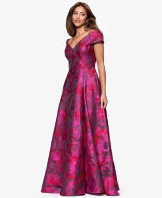 Women's Printed Sweetheart Ball Gown