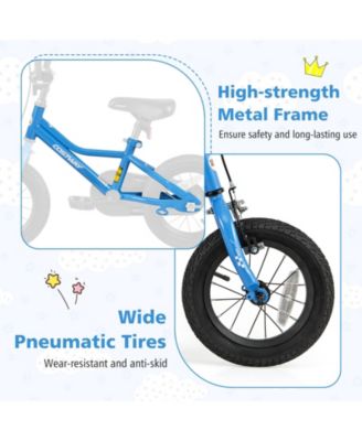 Slickblue Kids Bike with Removable Training Wheels Adjustable for Growing Riders