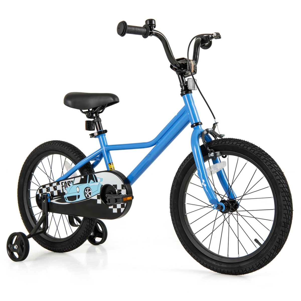 Kids Bike with Removable Training Wheels Adjustable for Growing Riders