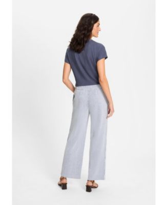 Women's Anna Fit Wide Leg Seersucker Pant