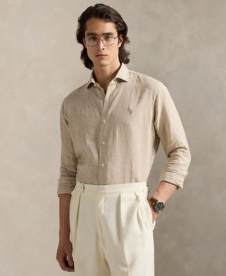 Polo Ralph Lauren - Men's Classic-Fit Houndstooth Linen Shirt