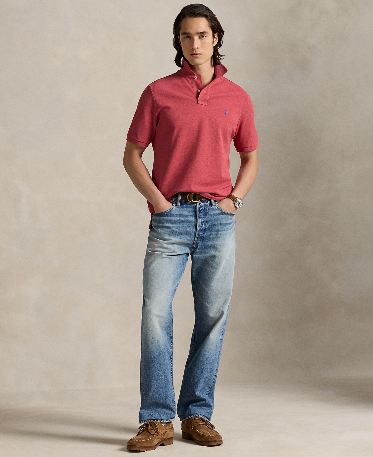 Polo Ralph Lauren Men's Classic-fit Mesh Polo In Pink