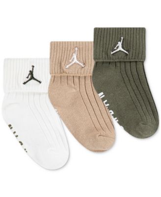  Baby Boys' or Baby Girls' and Toddler Essentials Ribbed Gripper Socks, 3 Pack