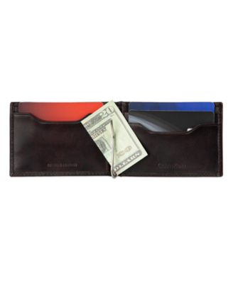 Men's RFID Two Tone Arcadia Leather Front Pocket Flick Bar Wallet