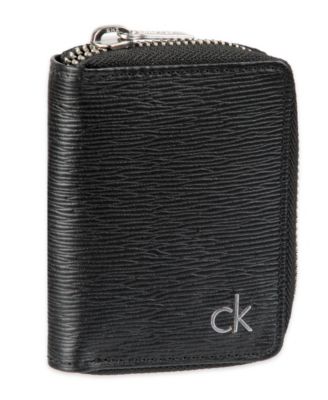 Men's RFID Textured Leather Gusset Card Case Wallet