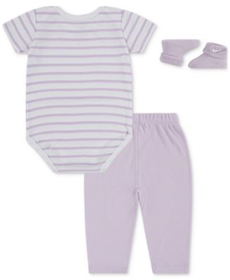 Baby Boy or Girl Bodysuit, Pants & Terry Socks, 3 Piece Gift Set